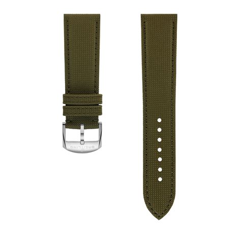 Anthracite Military Calfskin Leather Strap .